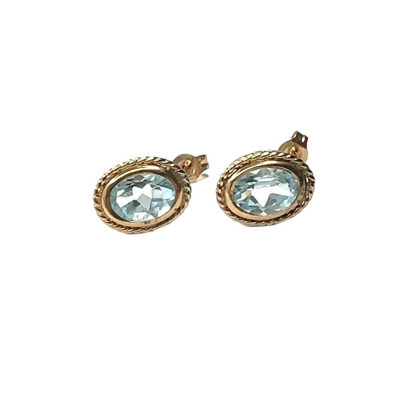Aquamarine Vintage Style Earrings STE2014