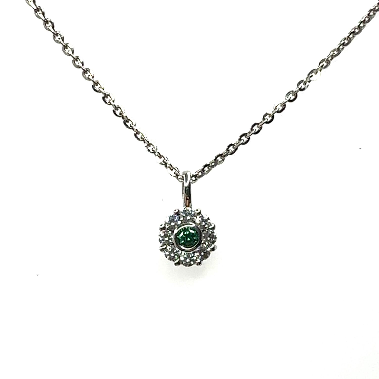 Sterling silver Swarovski crystal set  pendent