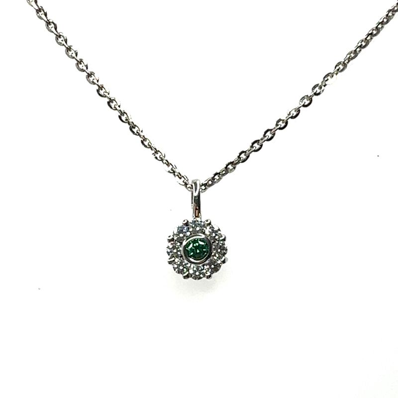 Sterling silver Swarovski crystal set  pendent