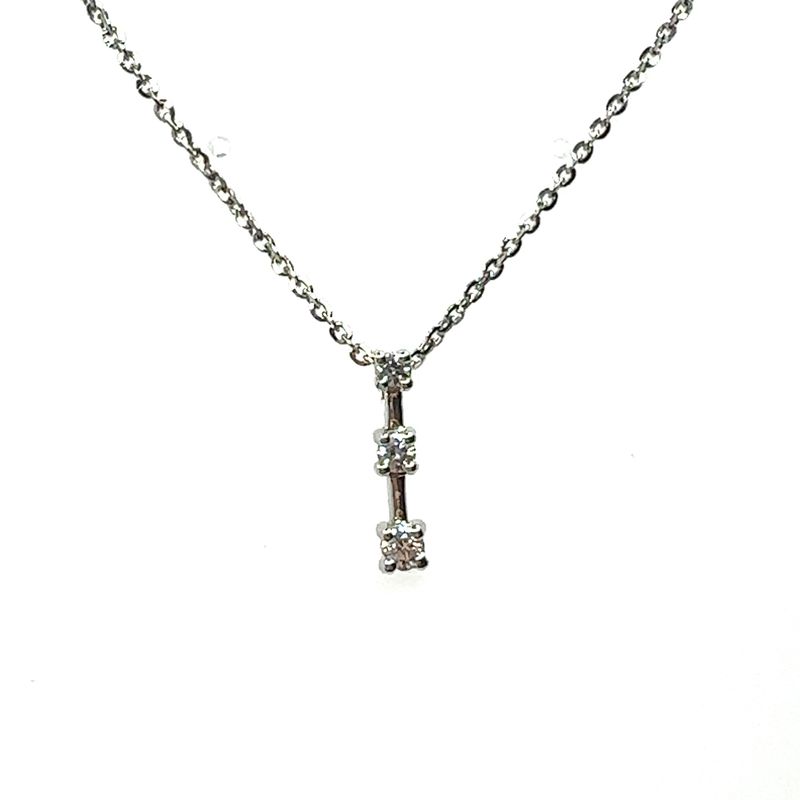Silver Swarovski crystal 3 set drop necklace