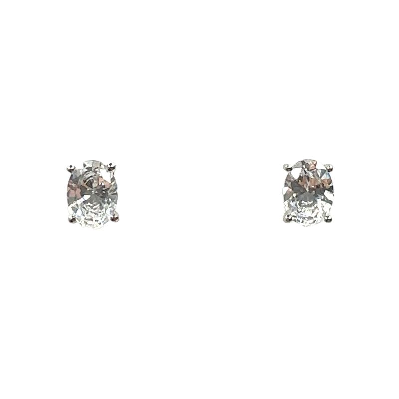 Swarovski set oval cut crystal silver  earrings