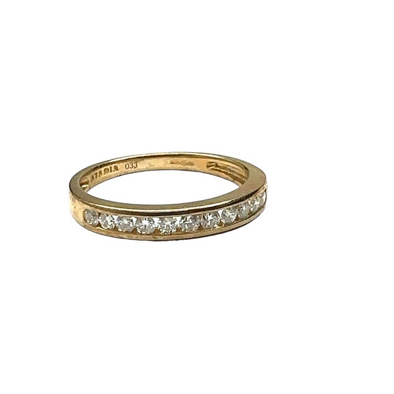 9ct yellow gold 0.33ct diamond half eternity ring