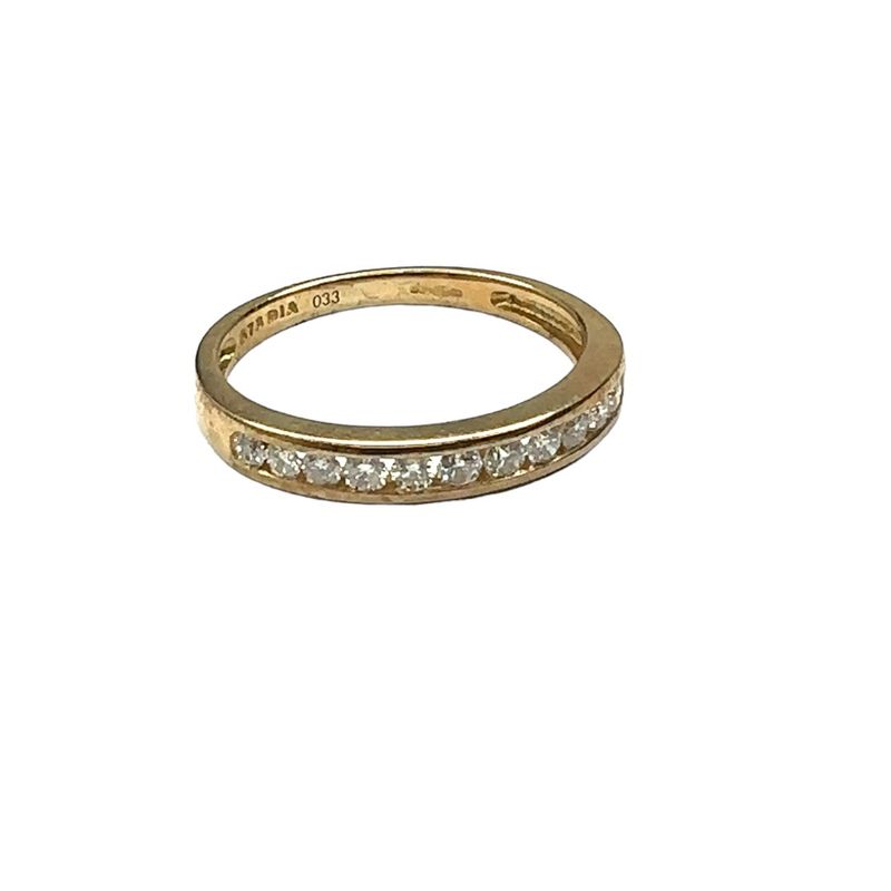 9ct yellow gold 0.33ct diamond half eternity ring