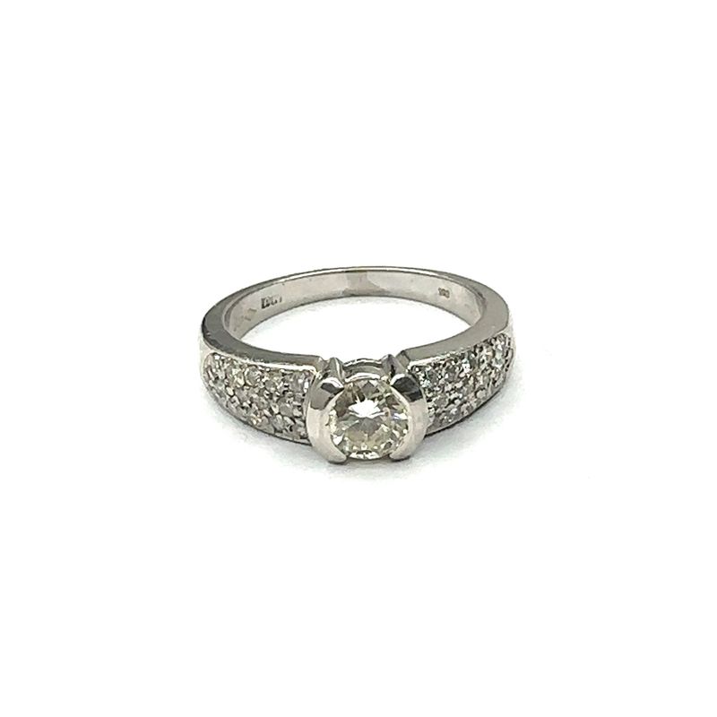 Platinum 1.2ct diamond set ring