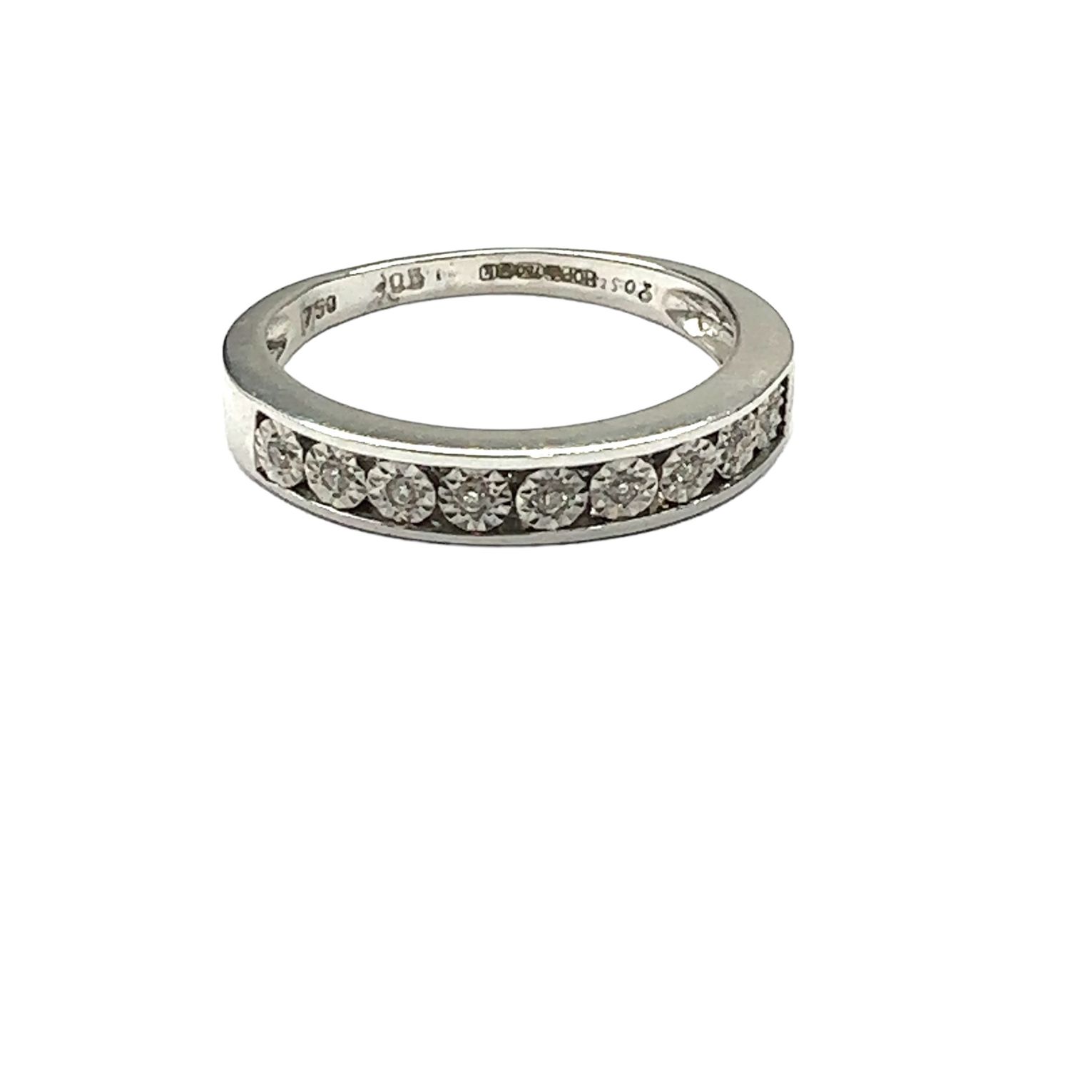 18ct White Gold Diamond Half Eternity Ring RC/A22