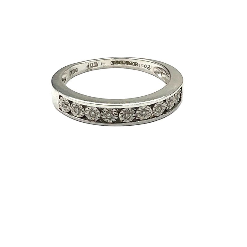 18ct White Gold Diamond Half Eternity Ring RC/A22
