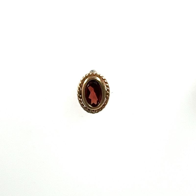 Oval Vintage Style Garnet Studs STE0036