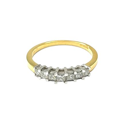 18ct yellow gold 7 diamond 0.33ct set ring