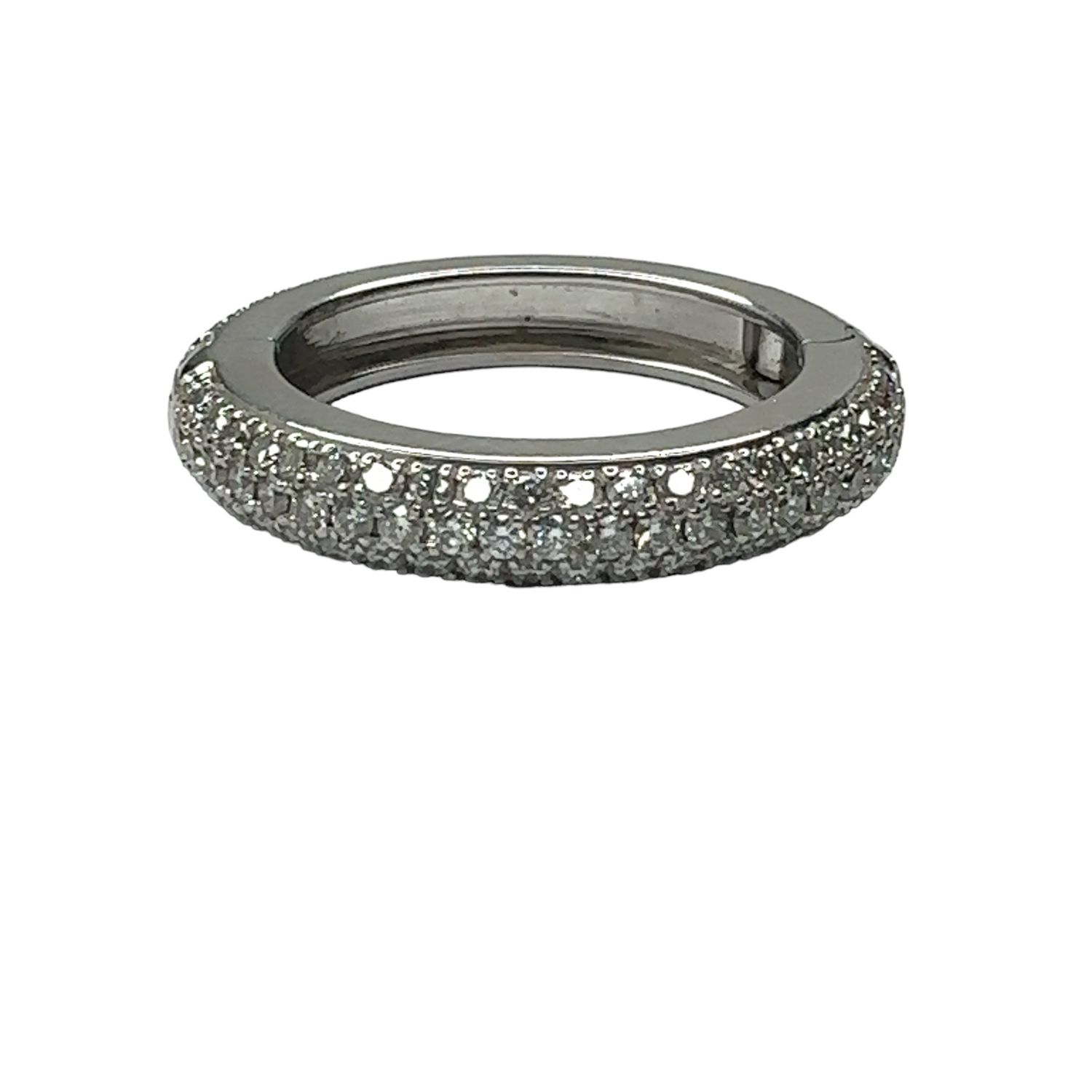 18ct white gold 1ct diamond articulated set ring