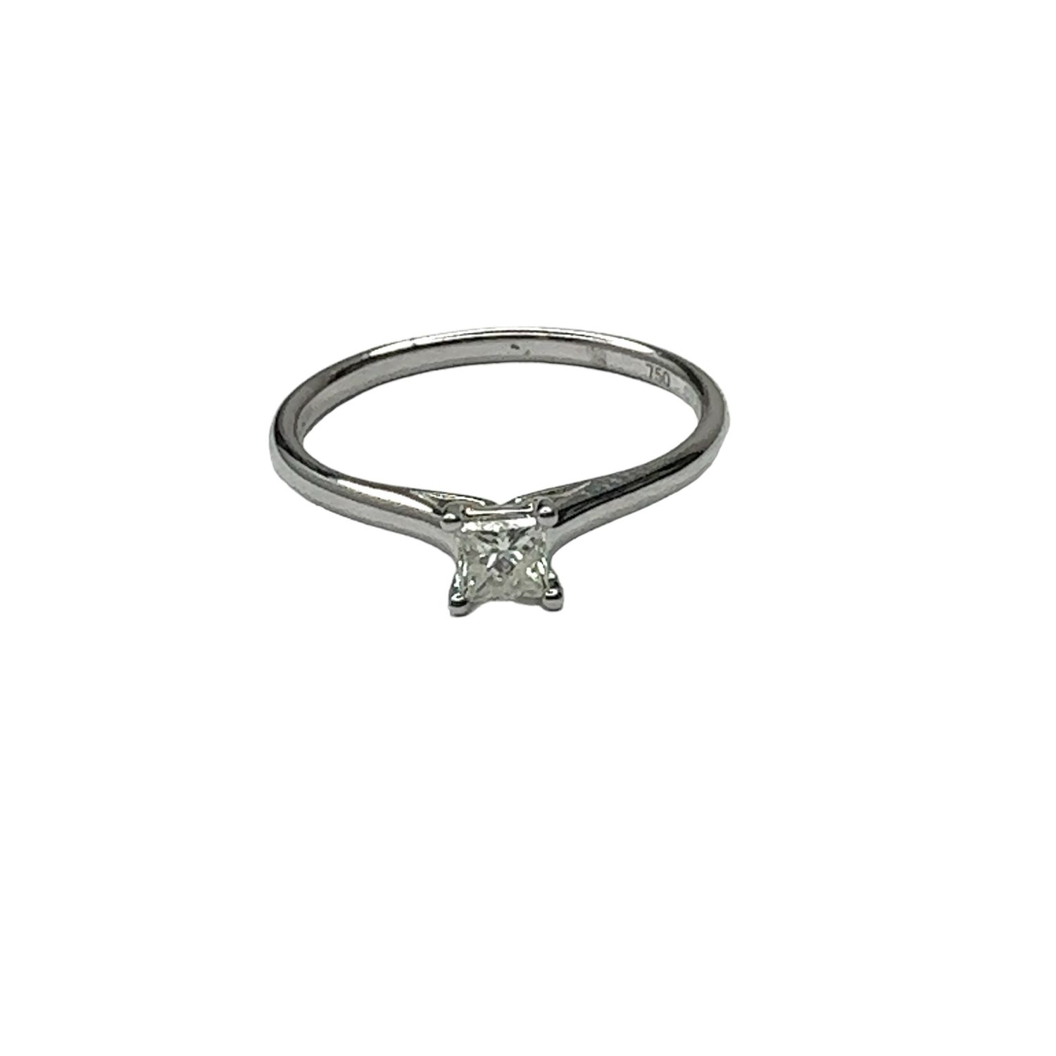 18ct white gold diamond single set 0.25ct ring