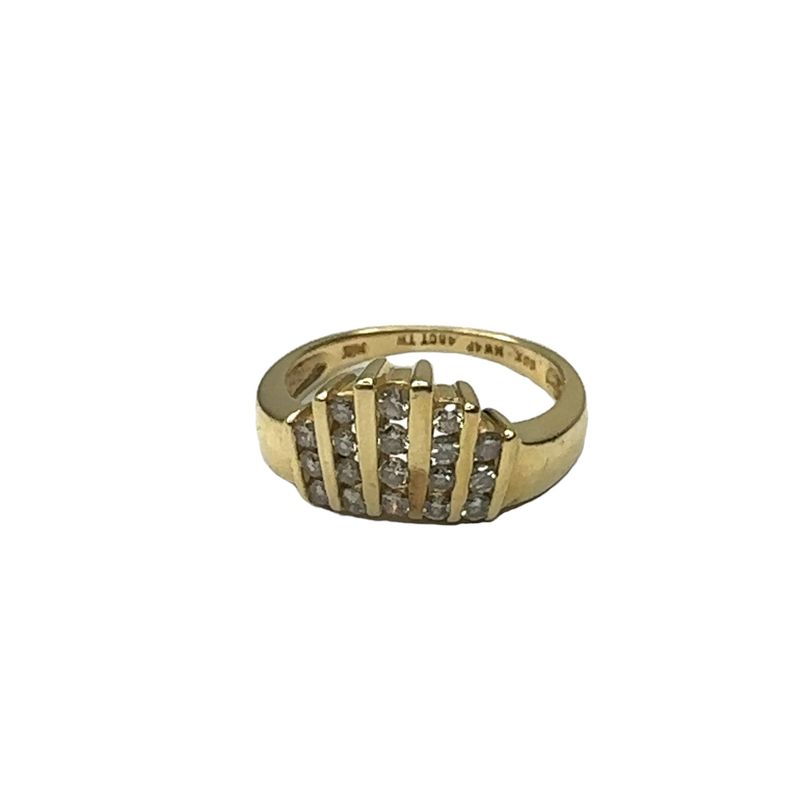 18ct yellow gold diamond 0.30ct set ring