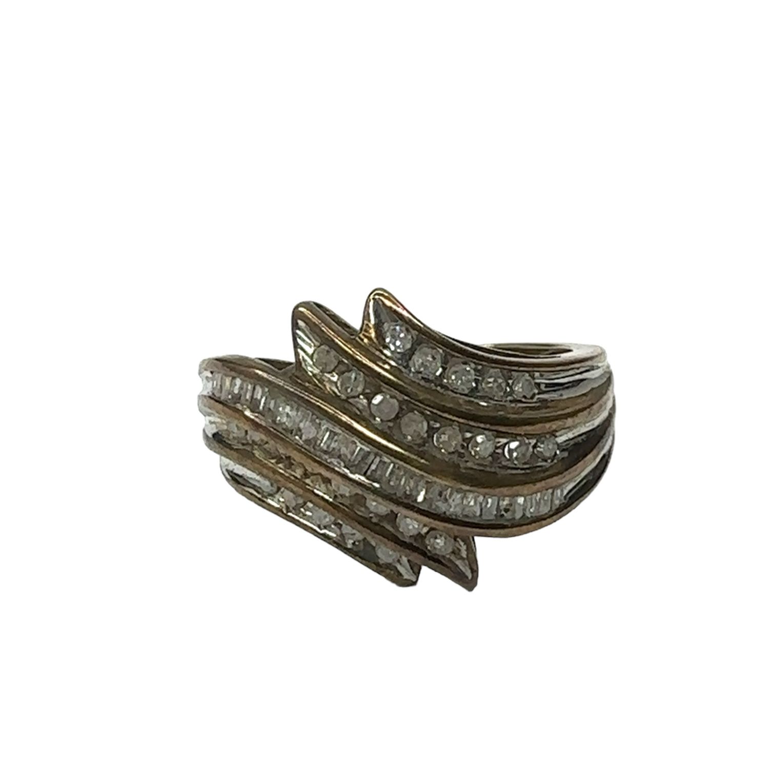 9ct yellow gold diamond set 0.40ct ring