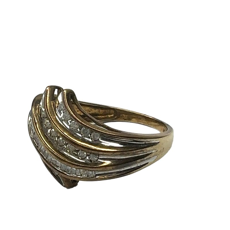 9ct yellow gold diamond set 0.40ct ring