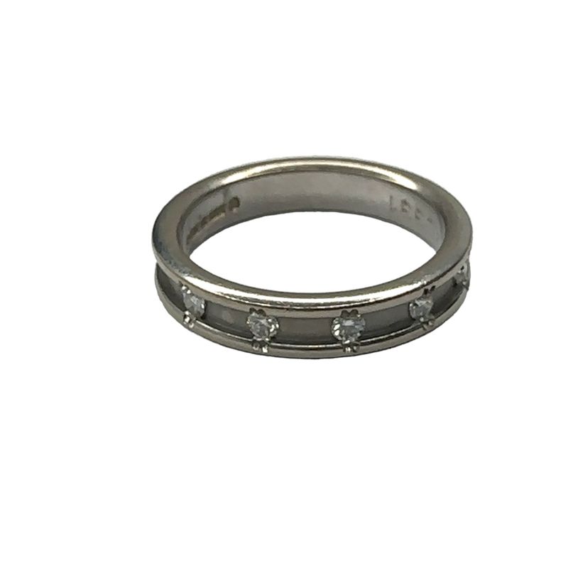 18ct white gold diamond 0.40ct half eternity ring