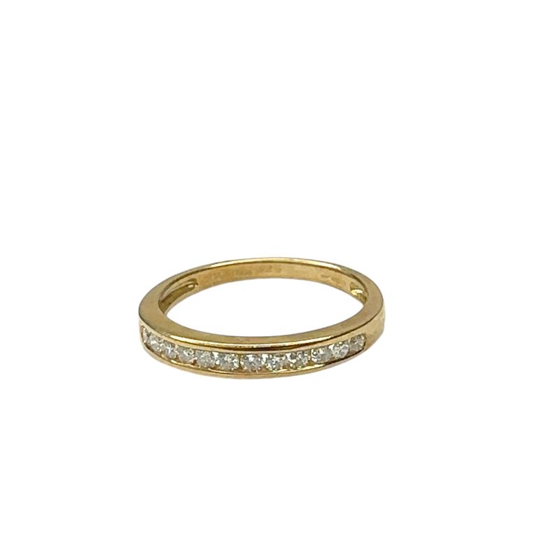 9ct yellow gold diamond 0.25 half eternity ring