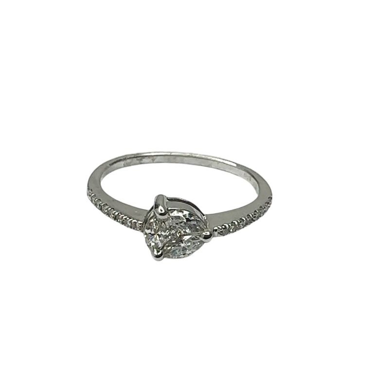 18ct white gold illusion set diamond 0.20ct ring