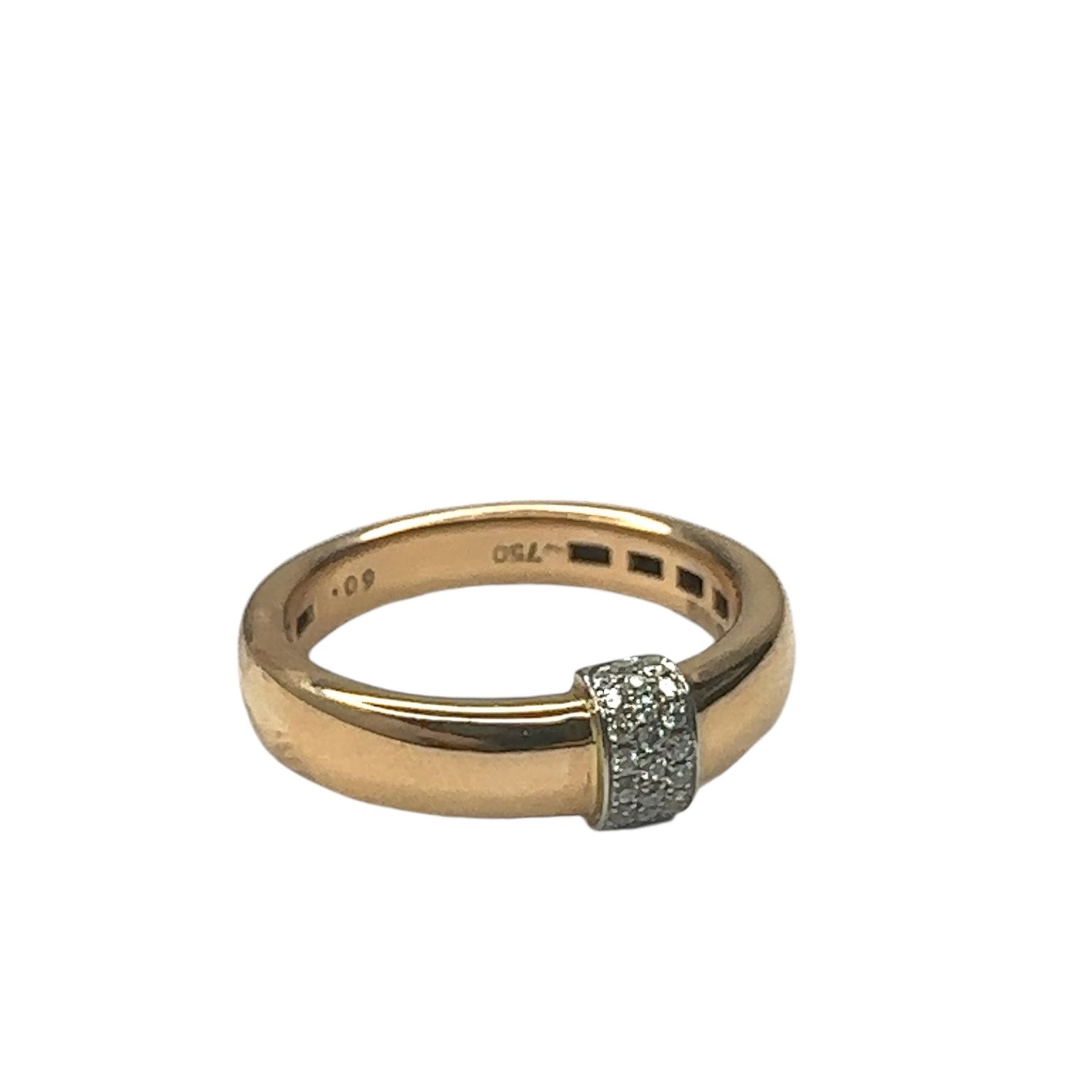 18ct Rose gold diamond 0.10ct set ring