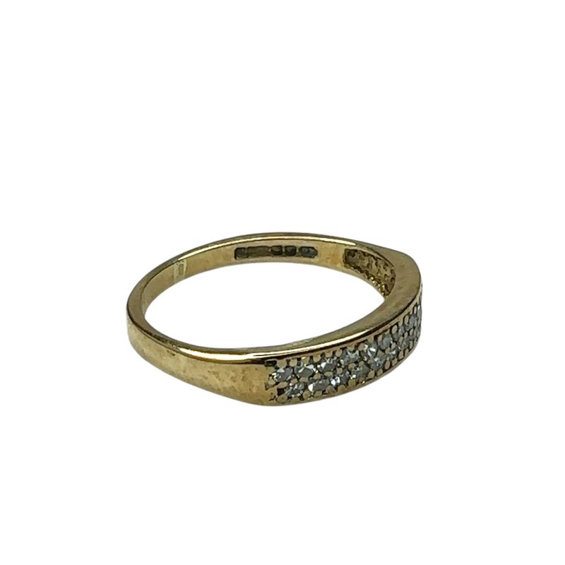 9ct yellow gold diamond 0.25ct set ring