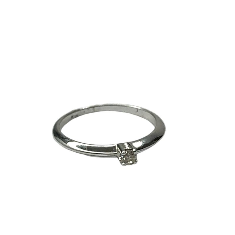 18ct white gold single 0.10ct diamond ring