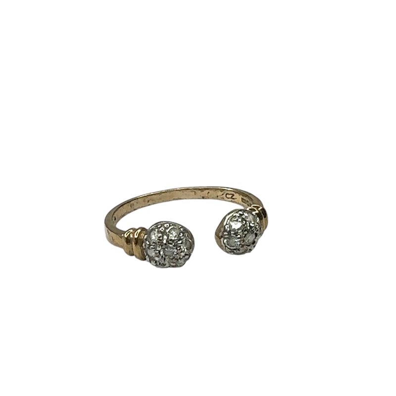 9ct yellow gold diamond 0.10ct torque ring