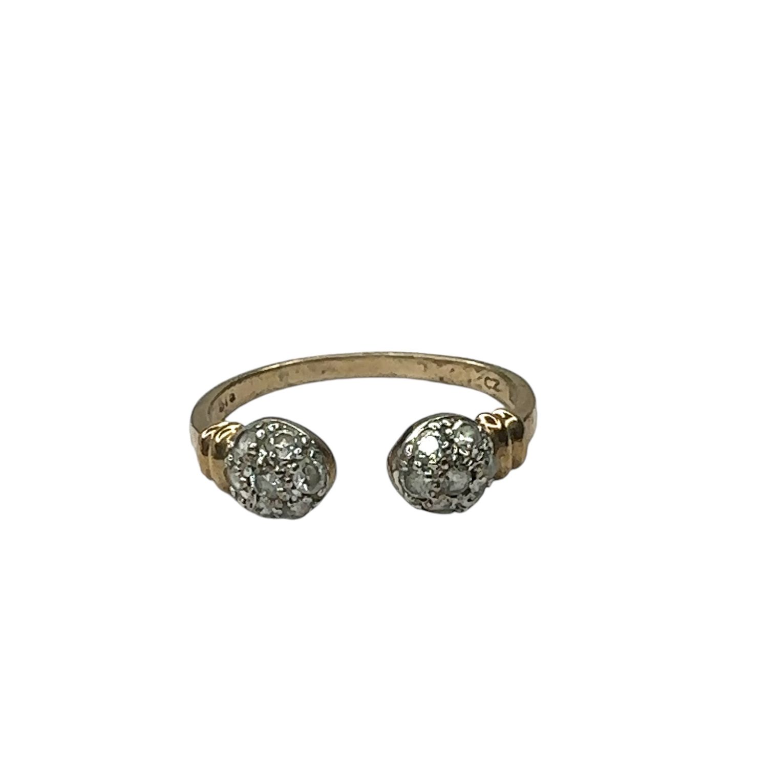 9ct yellow gold diamond 0.10ct torque ring