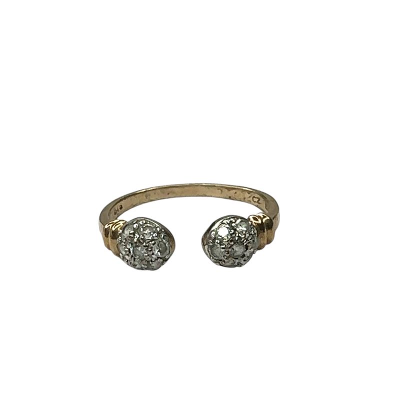 9ct yellow gold diamond 0.10ct torque ring