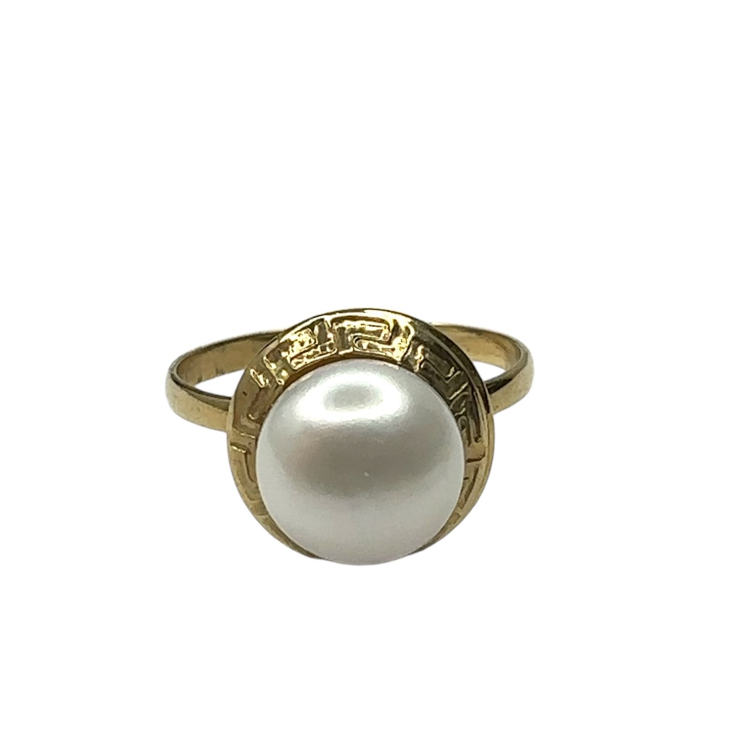 9ct yellow gold pearl set earring