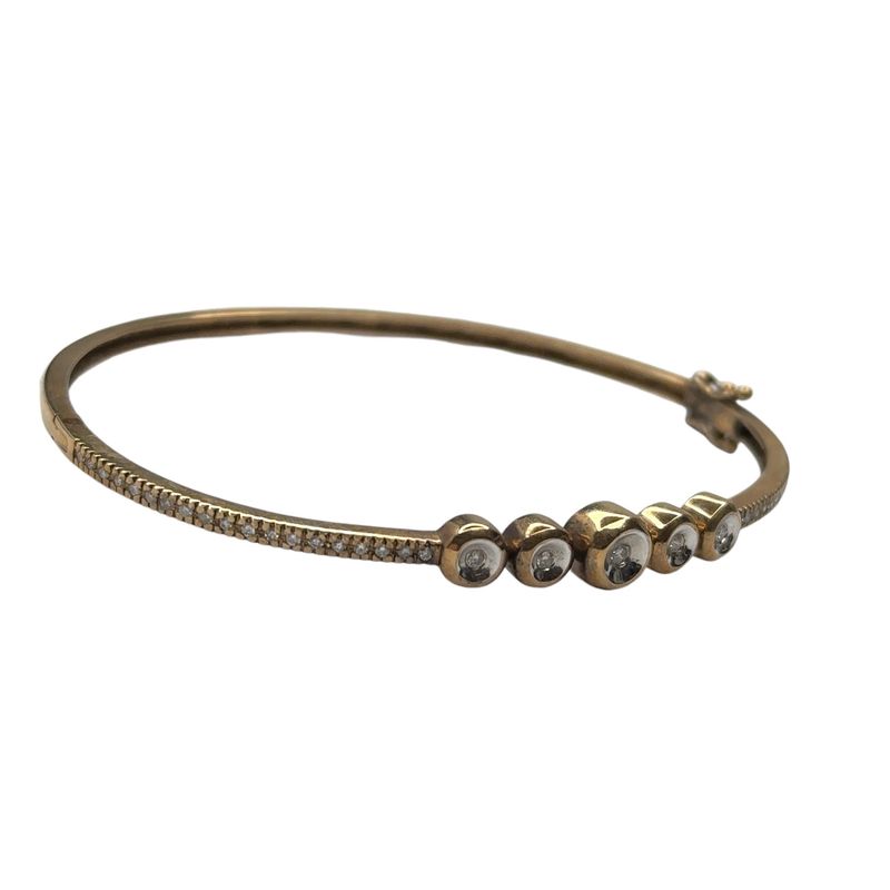 Diamond Quintet Hinged Bangle RC21