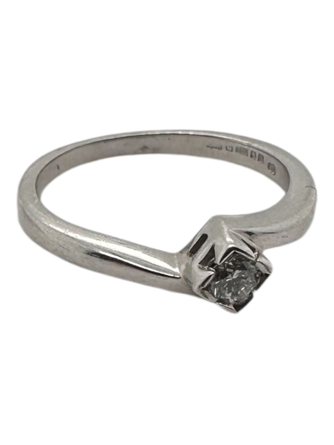 9ct white gold diamond 0.12ct ring