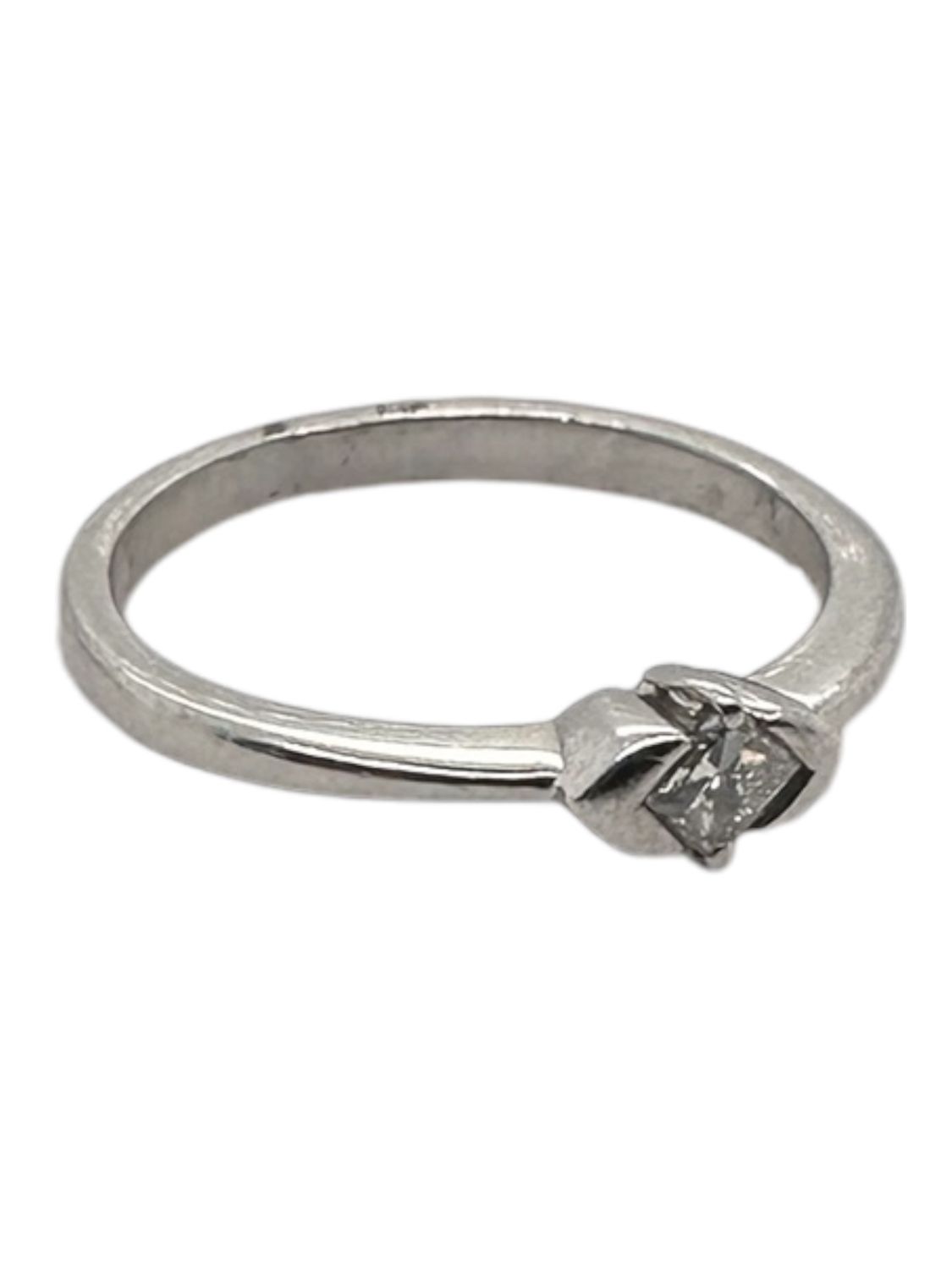 platinum diamond single set 0.20ct ring