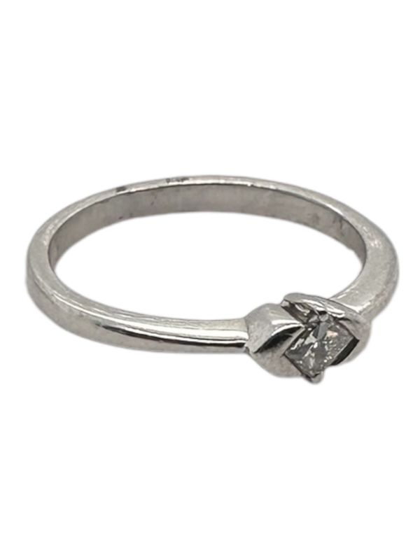platinum diamond single set 0.20ct ring