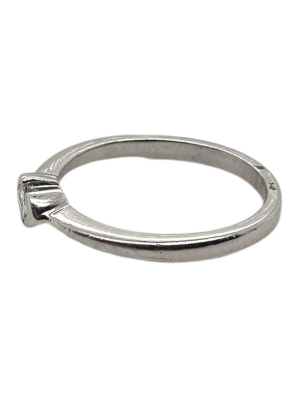 platinum diamond single set 0.20ct ring