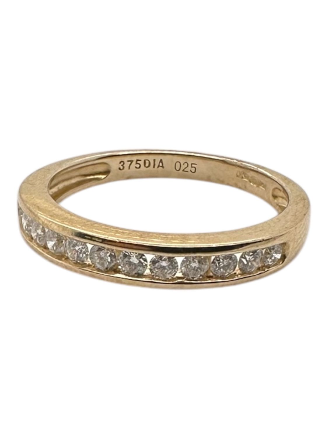 9ct YG Diamond 0.25ct half eternity ring
