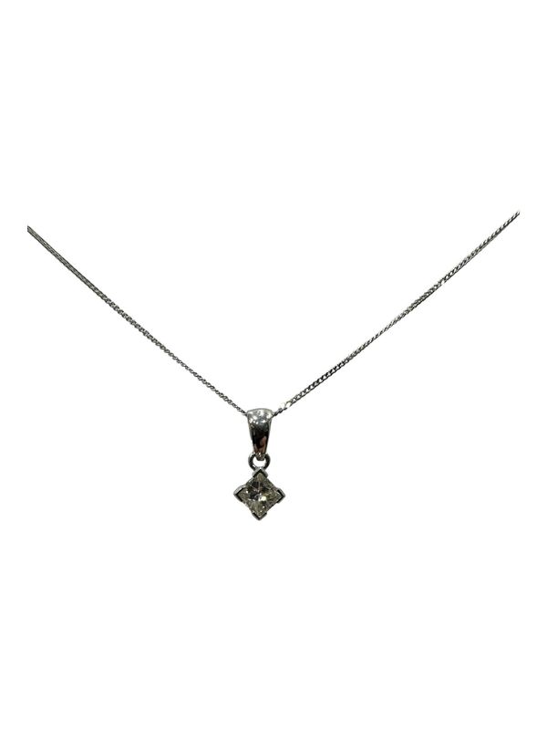 Princess Cut Diamond Necklace RCC54
