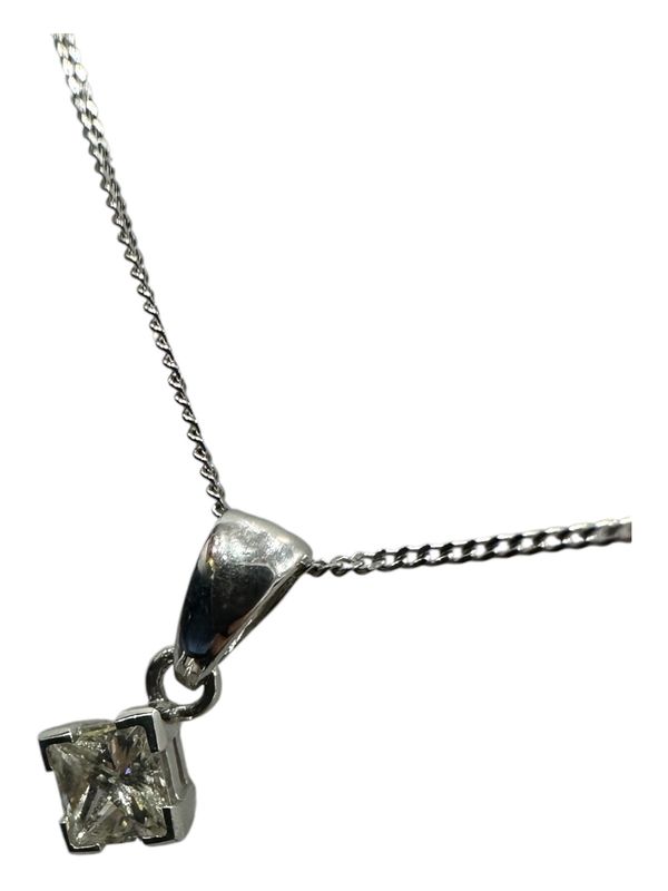 Princess Cut Diamond Necklace RCC54