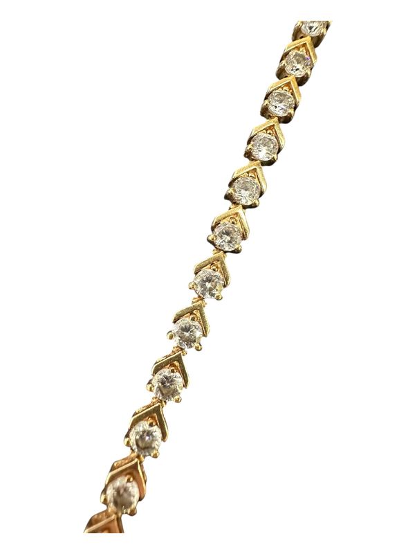 Gold Cubic Zircon Bracelet RC3