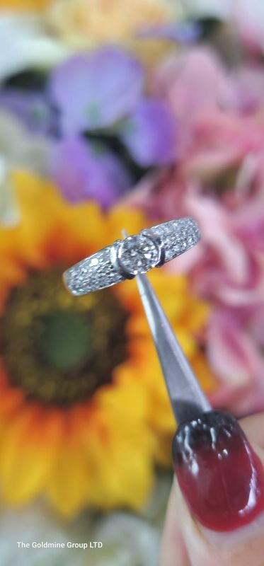 Platinum 1.2ct diamond set ring