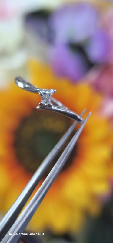 9ct white gold diamond 0.10ct ring