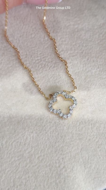 Diamond Clover Necklace MLS6