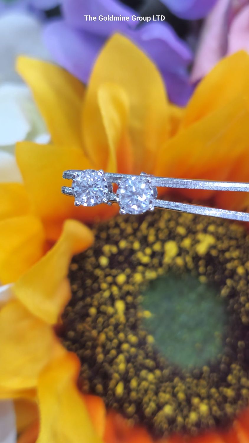 White Gold 0.60ct Diamond Studs