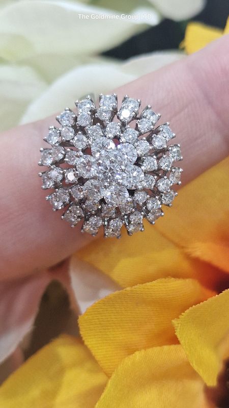 Vintage Style Diamond Scatter Ring STE489