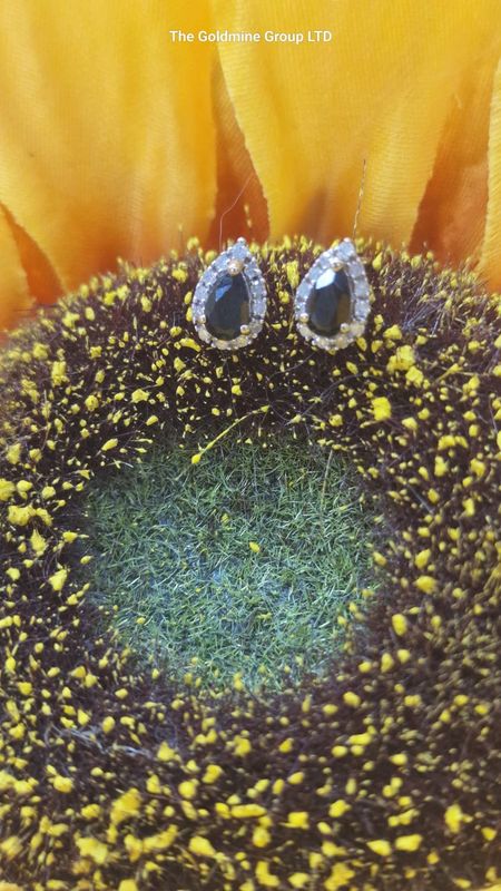 Sapphire &amp; Diamond Studs STU357