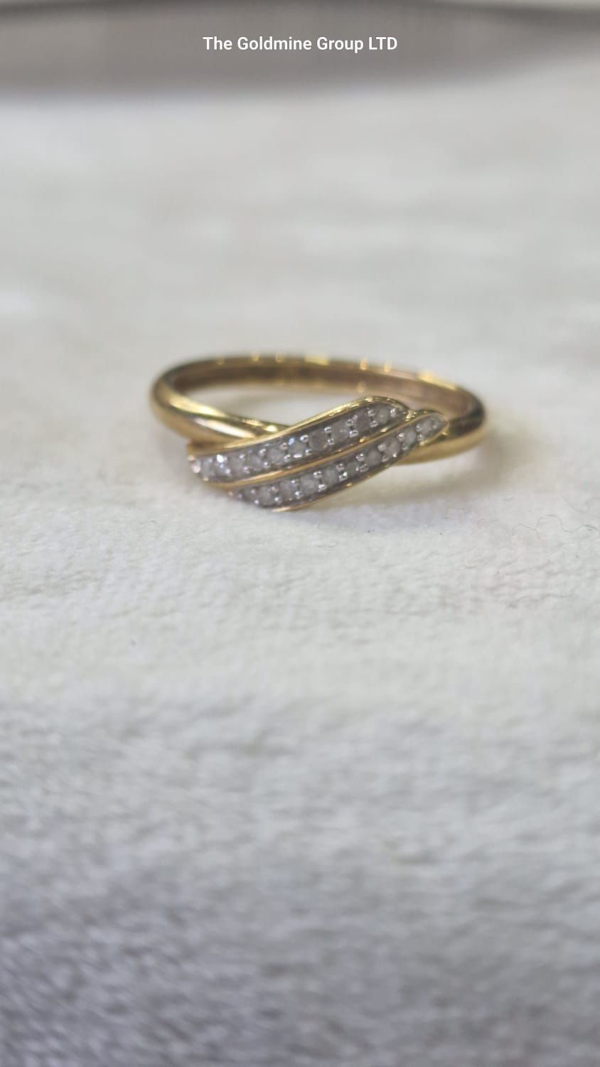 Yellow Gold Diamond Twist Cluster Ring MLS259