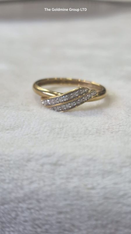 Yellow Gold Diamond Twist Cluster Ring MLS259