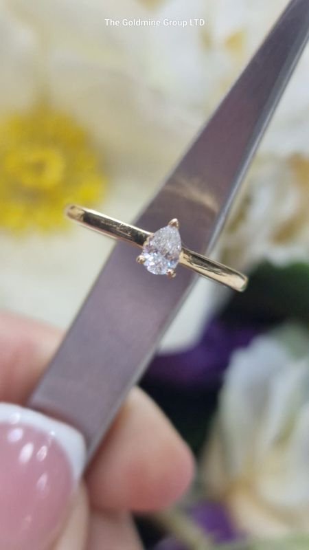 Pear Cut Solitaire Engagement Ring MLS53