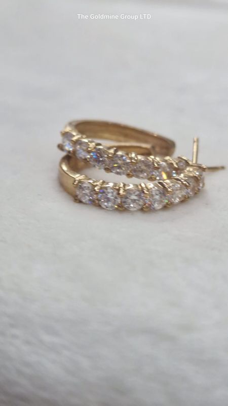 Cubic Zirconia Hoop Earrings MLS237