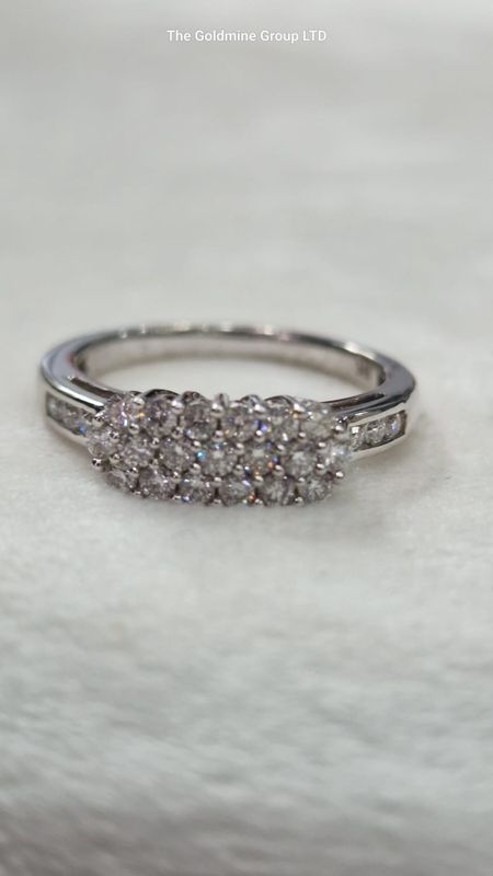 0.20ct Diamond Three Row Ring