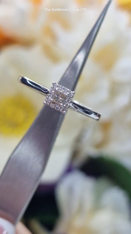 princess Halo Diamond Ring MLS28