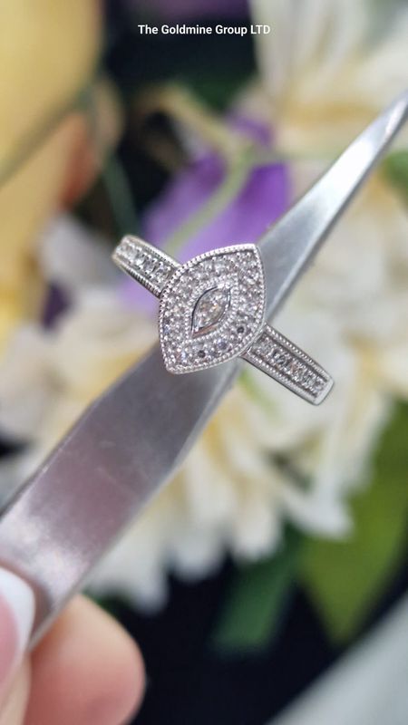 Diamond Cluster Marquise Ring STU392
