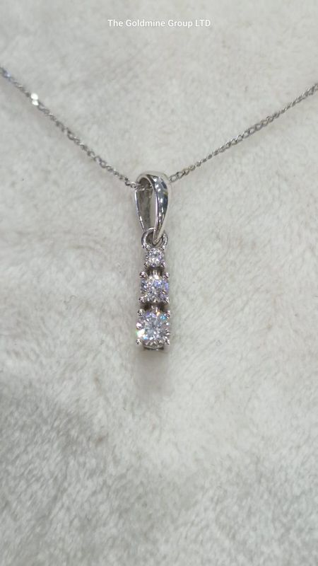 Cubic Zirconia Drop Necklace MLS209